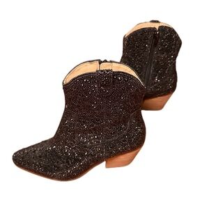Betsey Johnson Diva Embellished Western Bootie